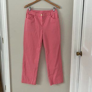 St John Peachy Pink Denim Pants Size Medium Barbiecore